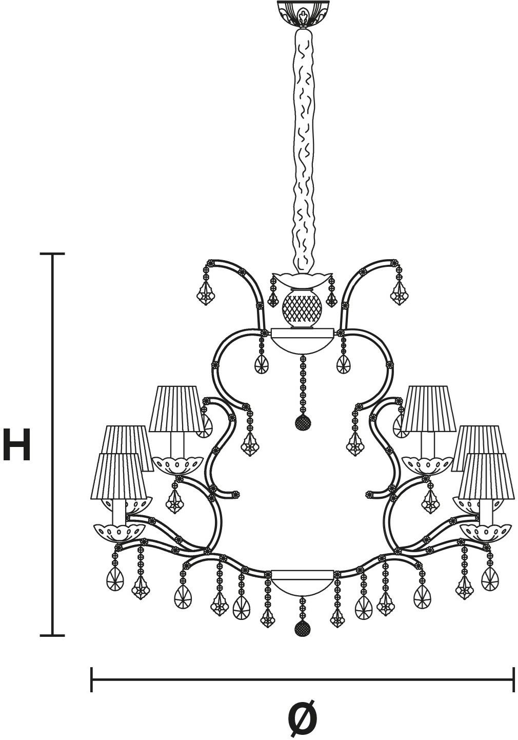 Masiero Подвесной светильник из металла с кристаллами swarovski® Maria teresa sun-id-1384468 - Вид №1