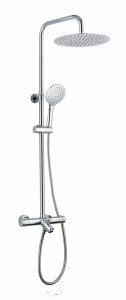 20WBR25OLB02 AQG, душ. колонка WIND BLU RD регулируемая по высоте с изливом и термостатом, цвет хром