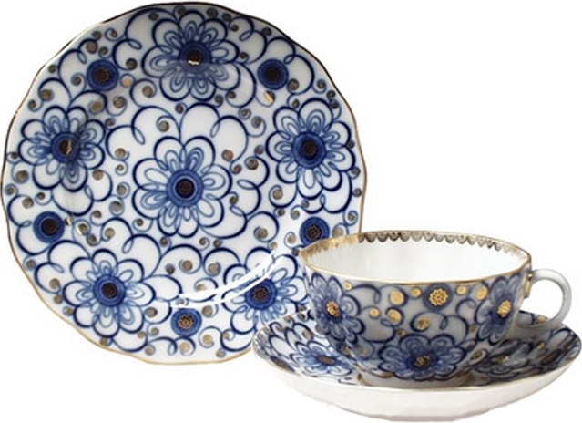 10526692 Императорский фарфоровый завод Комплект 1/3 "Вьюнок" "Тюльпан" Фарфор твердый 