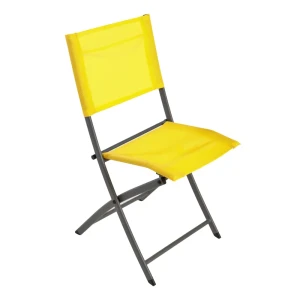 Садовый стул Naterial складной 52x83x36 см сталь желтый