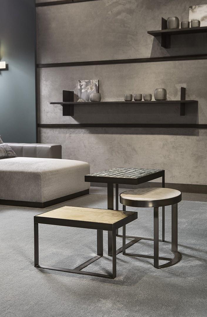 Cantori Овальный журнальный столик с деревянной столешницей, обтянутой тканью Venezia sun-id-1405026 - Вид №1