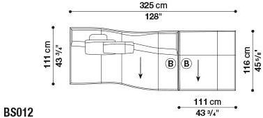 B&B Italia Модульный диван из ткани Bend sun-id-1452964 - Вид №27