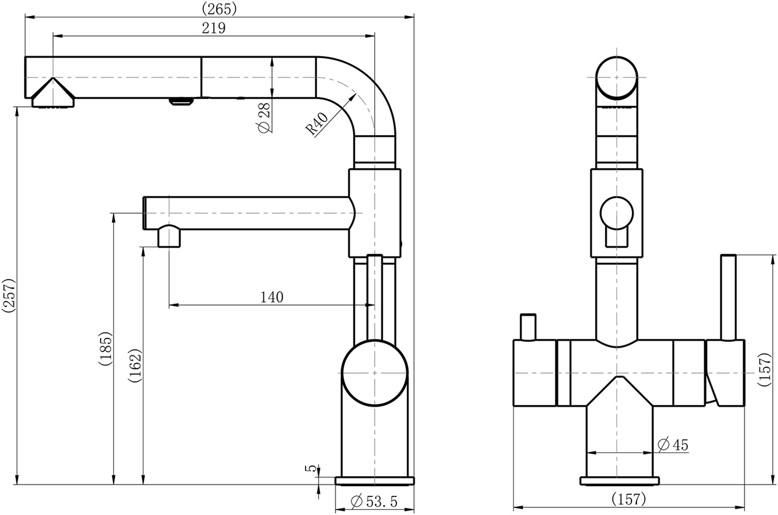 Смеситель ZorG Inox SZR-3216 для кухонной мойки, сталь - Вид №2