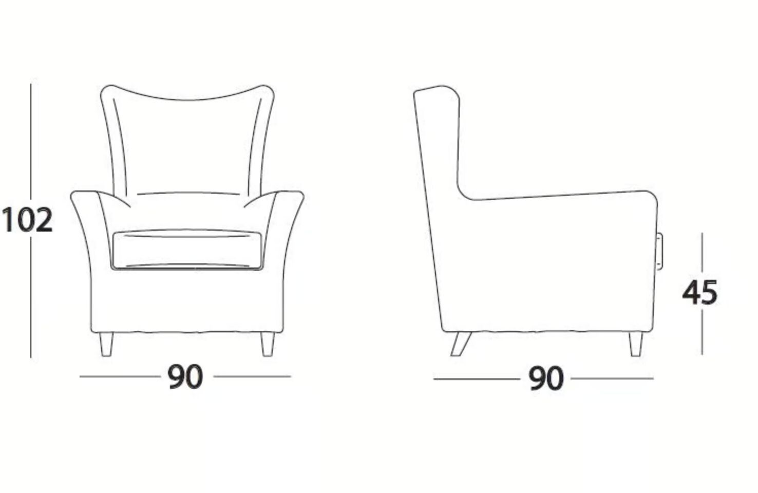 Тканевое кресло с подлокотниками Marac Camilla ARCH-00122923 - Вид №2