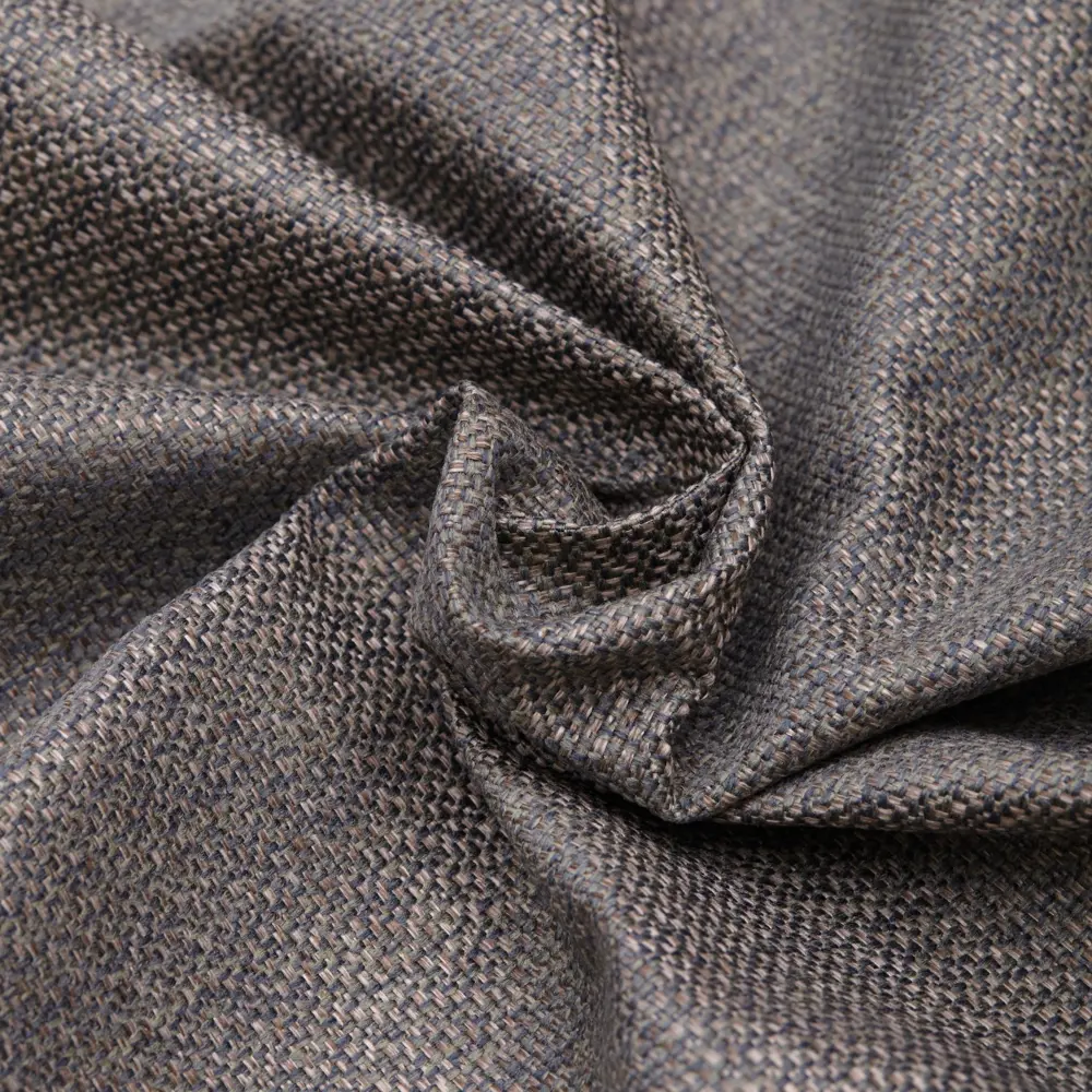 Ткань мебельная 1 м/п Jasper рогожка 140 см цвет коричнево-зеленый AMETIST STLM-2181627 - Вид №1