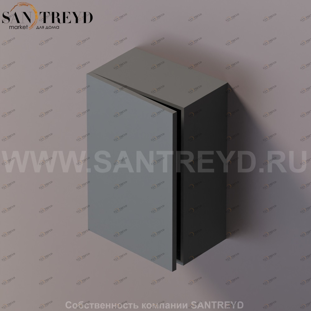 FLAT V Подвесной шкаф с петлями справа. Отделка: темно-серая краска. AFXMO235042DGDG Agape