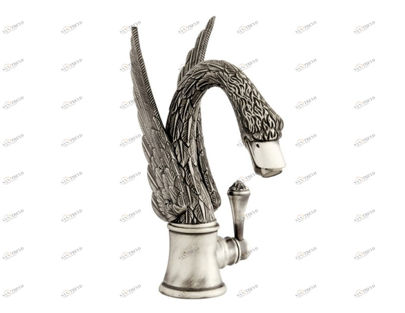 039443.000.00 Смеситель для раковины monolever Золото 24К Mestre Swan