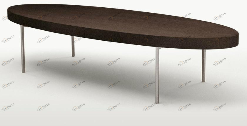 Maxalto Низкий овальный журнальный столик из массива дерева Ebe sun-id-1505509