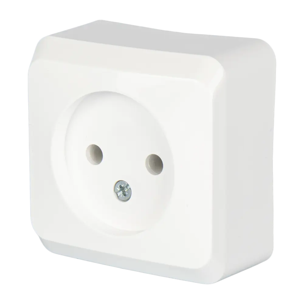 Розетка накладная SYSTEME ELECTRIC Этюд белая для открытого монтажа 11301108 STLM-0001177 - Вид №1