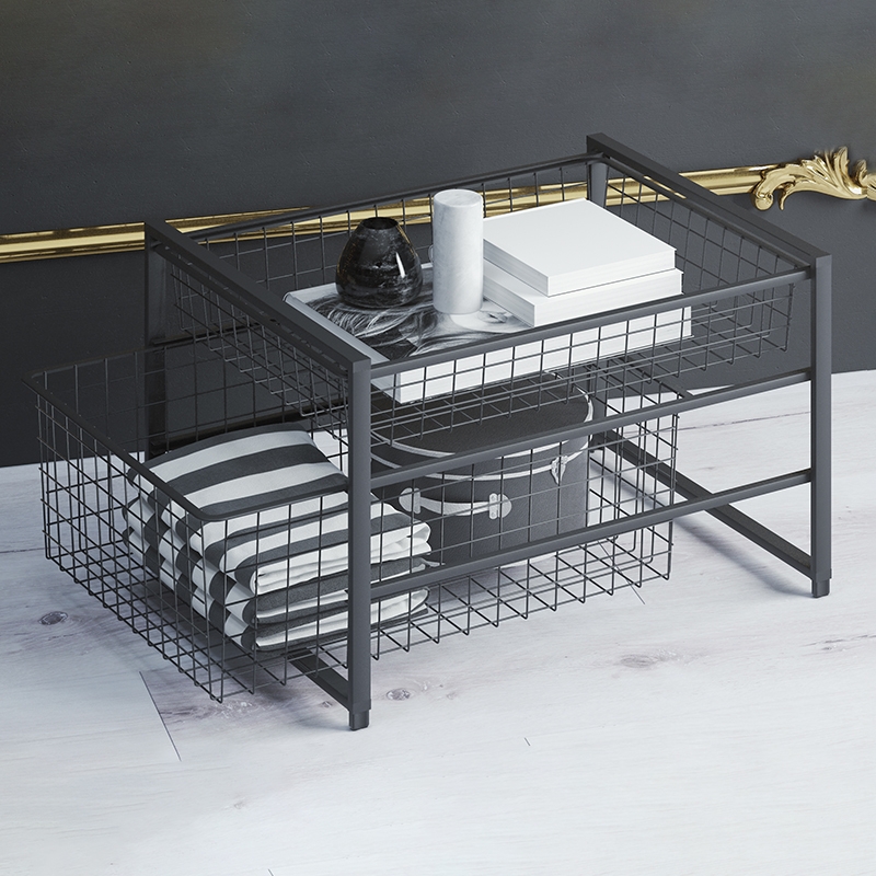 Сетчатая корзина для рамы , 555x410x85 мм, черный LJPS0501 Public Steel Россия  - Вид №3