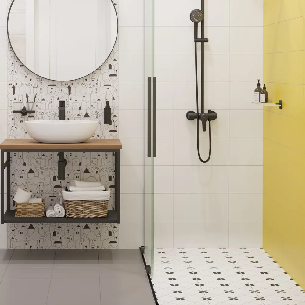 LB CERAMICS Play - керамогранитная плитка черно-белая 30×30 см 83719292 STLM-0043740