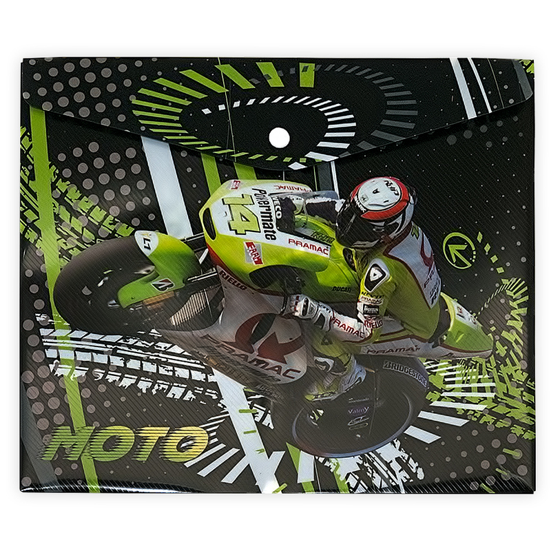 4256801 Папка-конверт с кнопкой 02 Мотоцикл Santreyd 