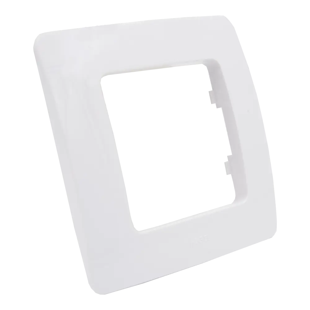Рамка для розеток и выключателей Hegel 1 пост цвет белый STLM-2209292 - Вид №1
