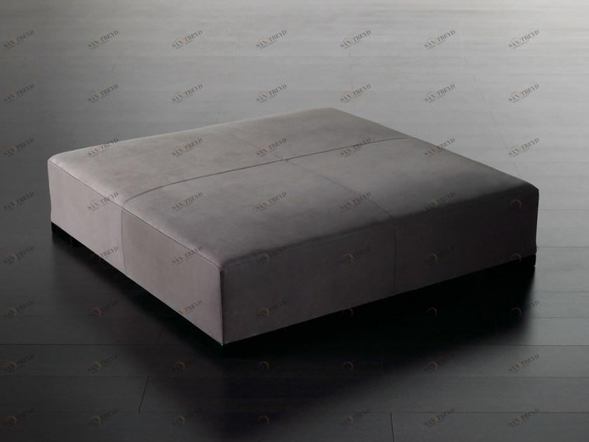 Meridiani Квадратный кожаный пуф с обивкой sun-id-1467425