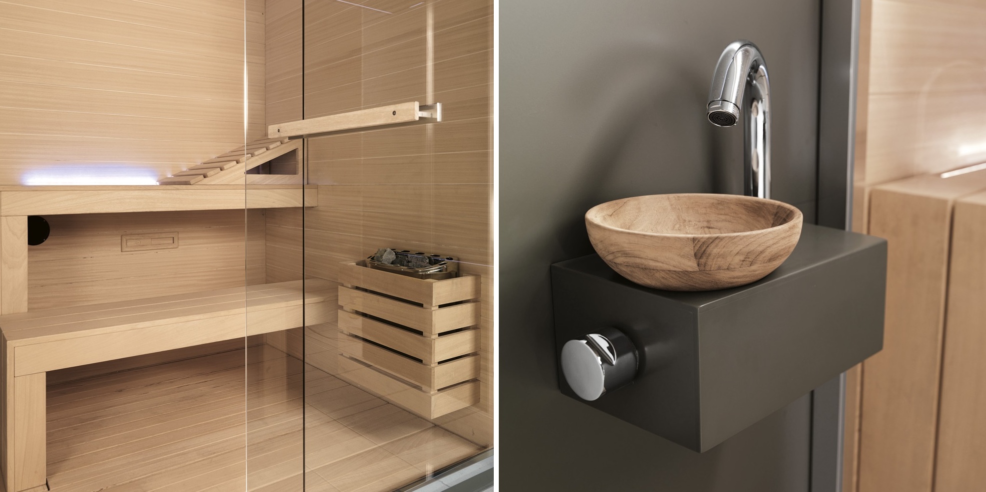 СПА: ХАМАМ С ДУШЕМ И САУНА 350 УГЛОВАЯ ETHOS Gruppo Geromin SSAET6E2DH - Вид №3