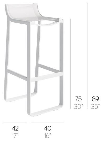 GANDIABLASCO Высокий садовый табурет с подставкой для ног Flat textil sun-id-1453268 - Вид №5