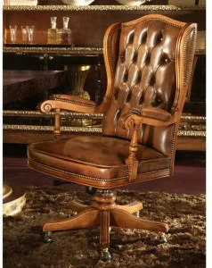 A.R. Arredamenti Кресло с подлокотниками на колесиках Royal