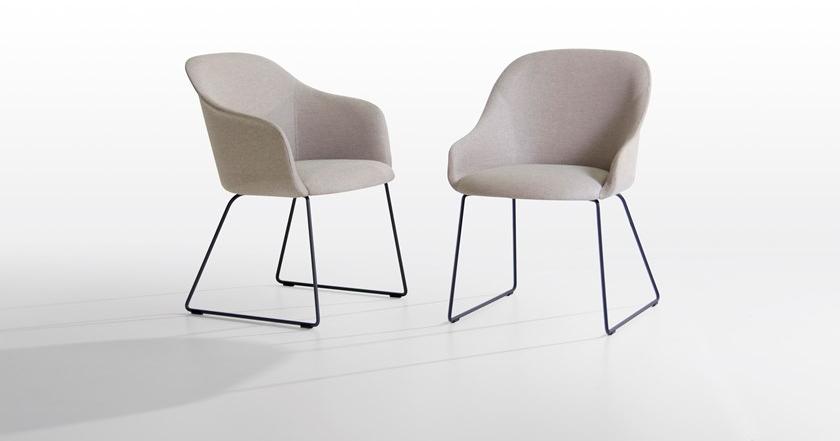 Potocco Стул с обивкой из ткани с подлокотниками Lyz 918 sli - Вид №1