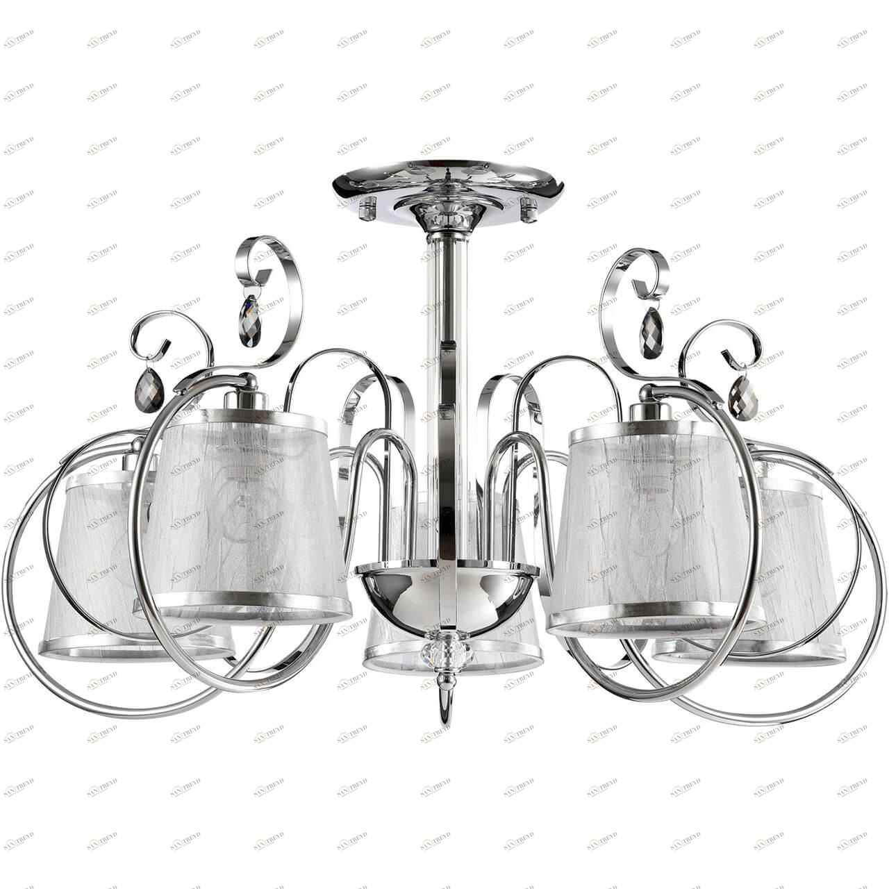 Потолочная люстра Freya Simone FR2020-CL-05-CH FREYA ДИЗАЙНЕРСКИЕ, SIMONE CHROME 187909 Белый 