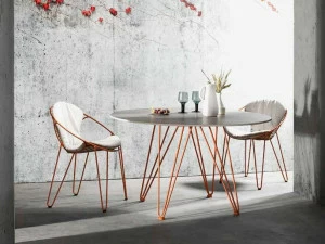 Joli Круглый керамический стол Wire