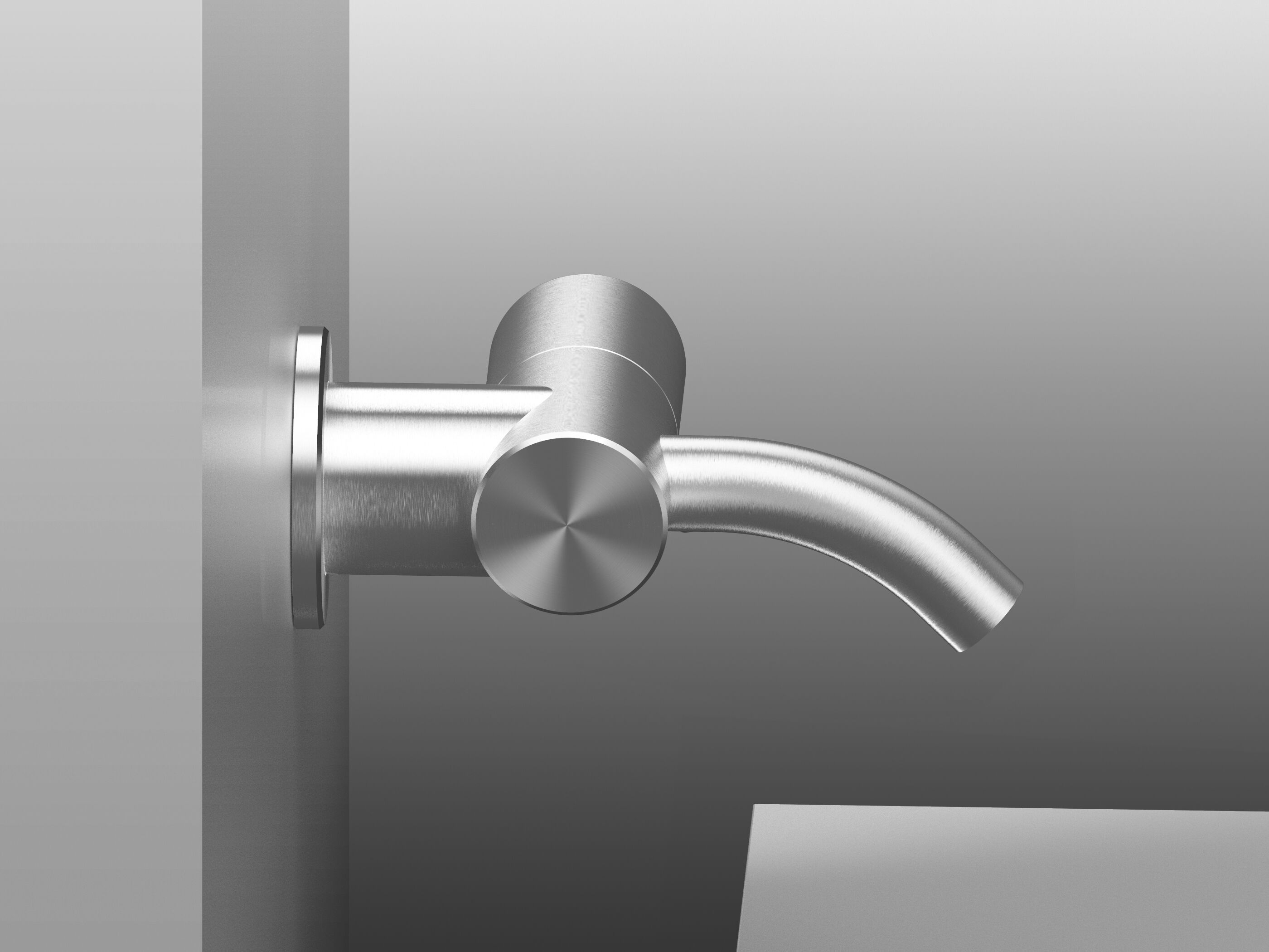 Стальной прогрессивный настенный смеситель для раковины Quadrodesign Hum ARCH-00051003 - Вид №4