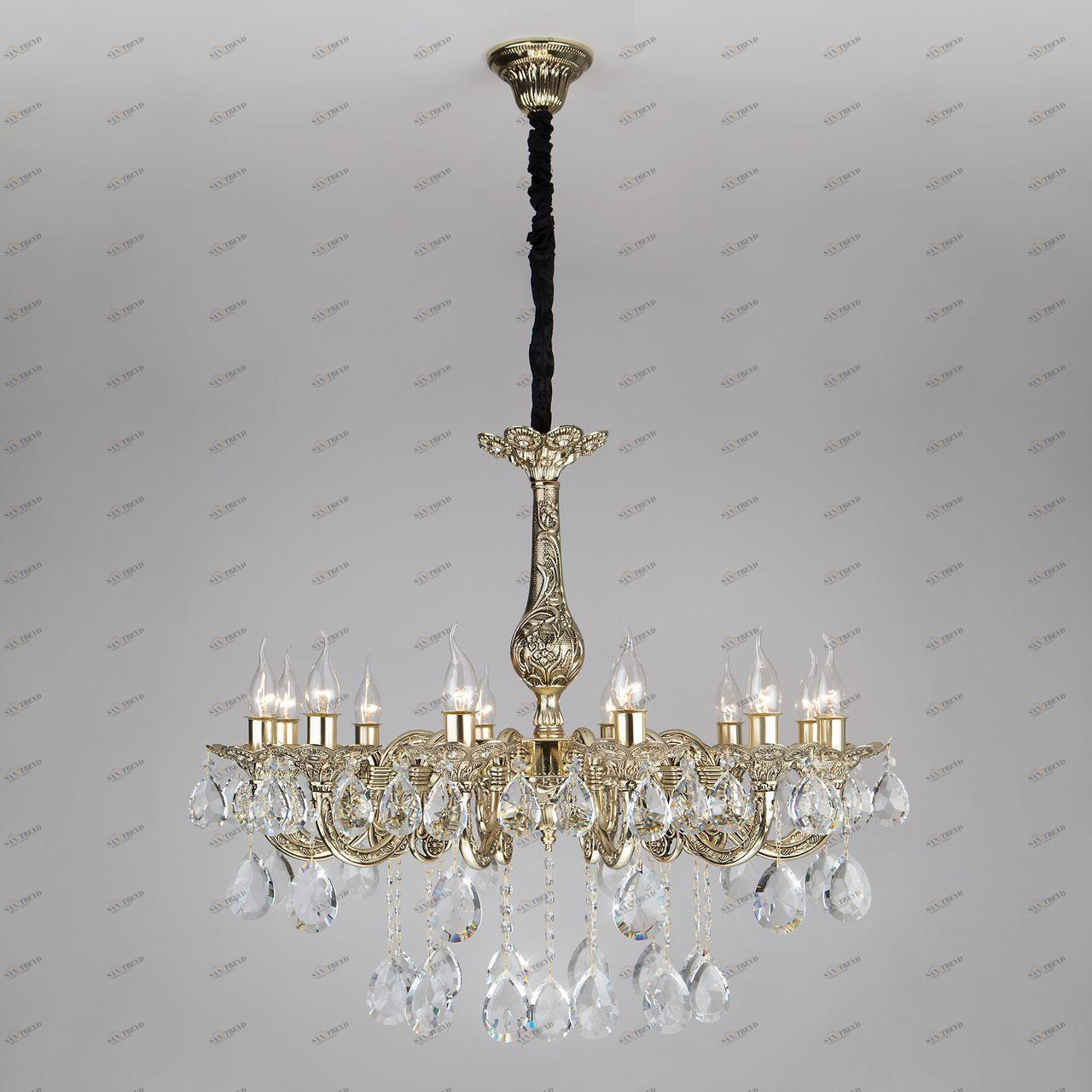 Подвесная люстра Bogates Leandro 284/12 Strotskis BOGATES ДИЗАЙНЕРСКИЕ, LEANDRO 187471 Золотой 