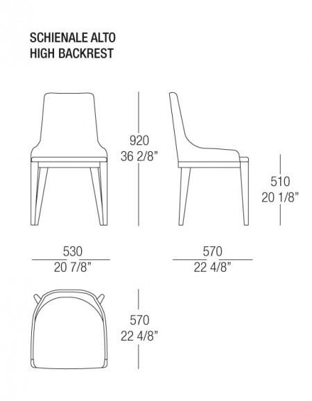 MisuraEmme Кожаное кресло с высокой спинкой Atelier sun-id-1458164 - Вид №5