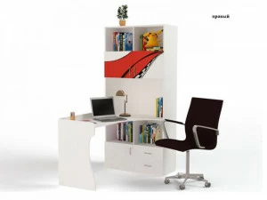 Стол-стеллаж ABC-KING La-Man, правый красная,