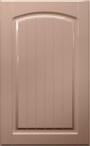 Фасады для кухни Кантри Фрезеровка «Арка сложная» Капучино глянец №218