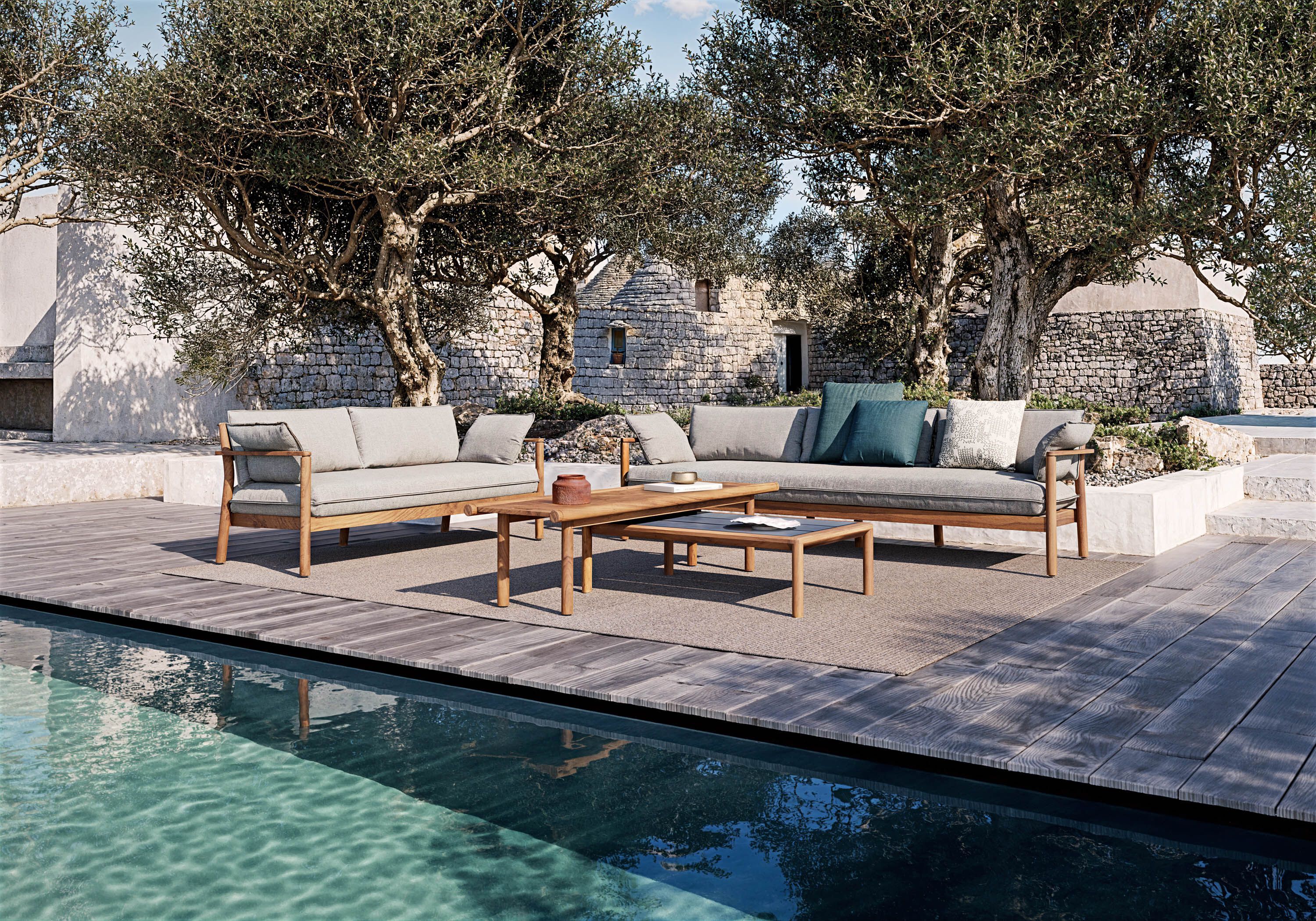 Низкий садовый столик из лавового камня Atmosphera Панама ARCH-00113190 - Вид №1