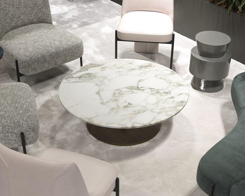 MisuraEmme Низкий круглый мраморный журнальный столик Misuraemme sun-id-1480613 - Вид №1
