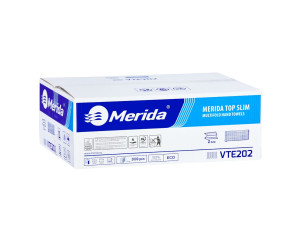 VTE202 Бумажные полотенца TOP SLIM, белые, двухслойные, 3000 шт. Merida