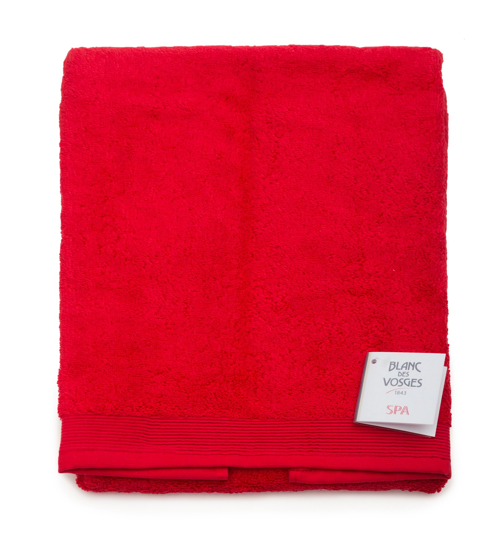 TOW_UNI_C_70 Полотенце 70/140 cerise вишневый хлопок 600гр/м2 Blanc des Vosges Santreyd 