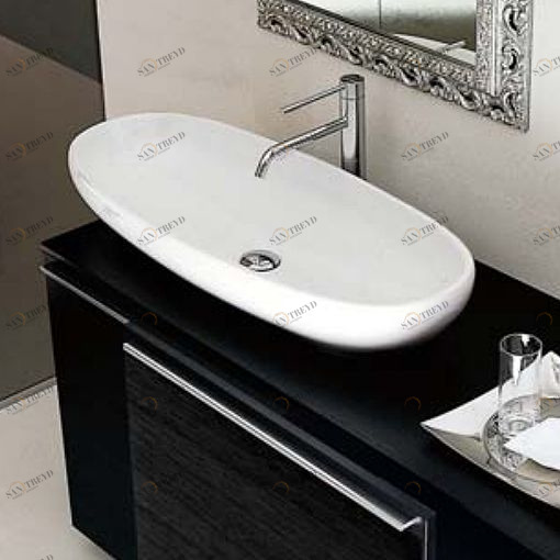 5535 Накладная раковина на столешницу  овальная Arbi 