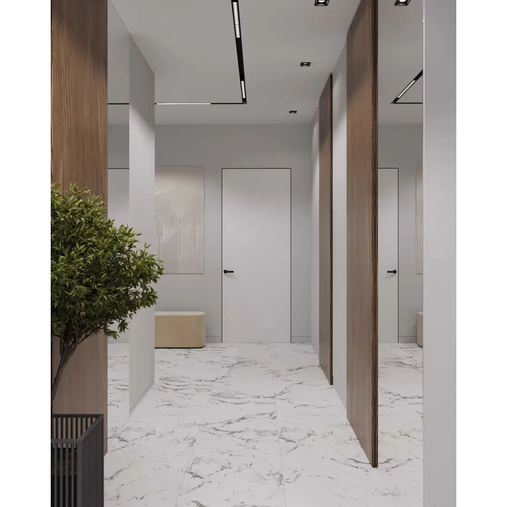 Глазурованный керамогранит Arcadia Ceramica Borghini Silver Carving 60x60 см 1.44 м² матовый цвет белый STLM-2206816 - Вид №4