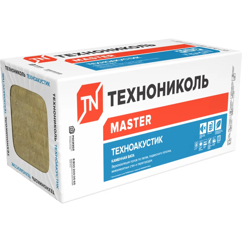 Звукоизоляция Технониколь Техноакустик 50 мм 5.76 м² 14298899 STLM-2068751 