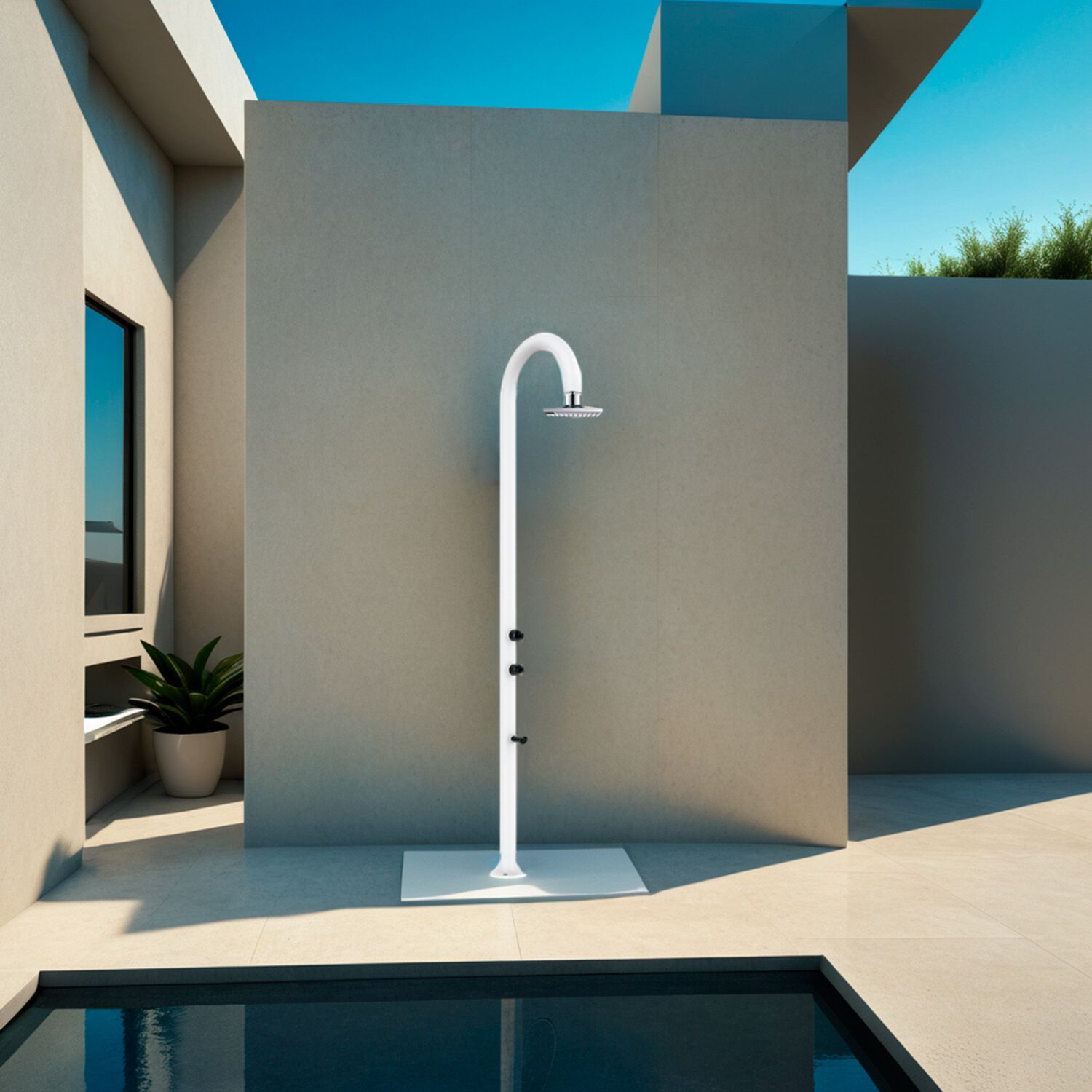 Алюминиевый душ на открытом воздухе с душем SINED LUNA ARCH-00061814 - Вид №1