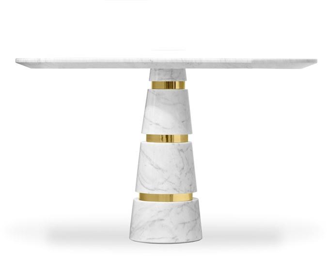 KOKET Круглый стол из каррарского мрамора Avalanche sun-id-1416038 - Вид №2