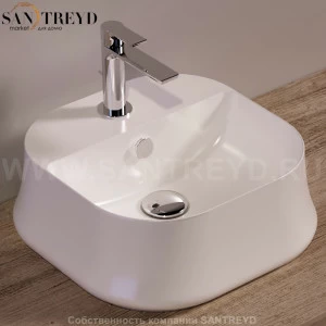 SH07BIANCO Накладная раковина на столешницу  квадратная Simas Sharp