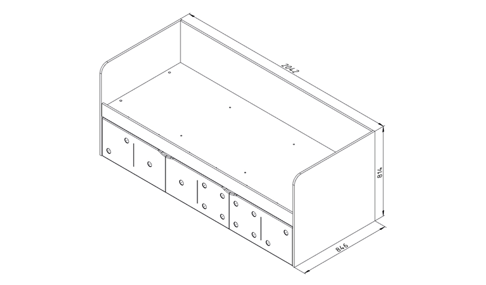 Подростковый диван-кровать с дополнительным спальным местом "Продленка" МАНДАРИН ПРОДЛЕНКА 178745 Белый Santreyd  - Вид №5