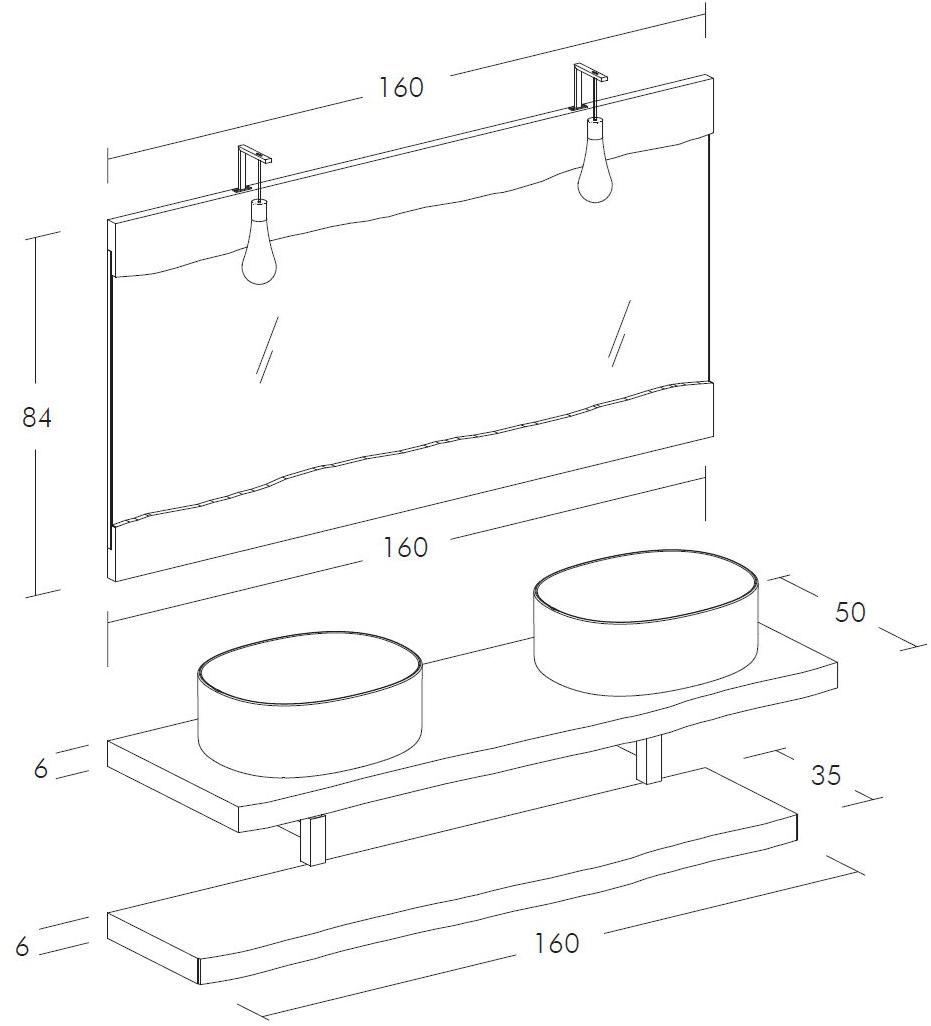 LEGNOBAGNO Двойной туалетный столик Life sun-id-1385654 - Вид №4