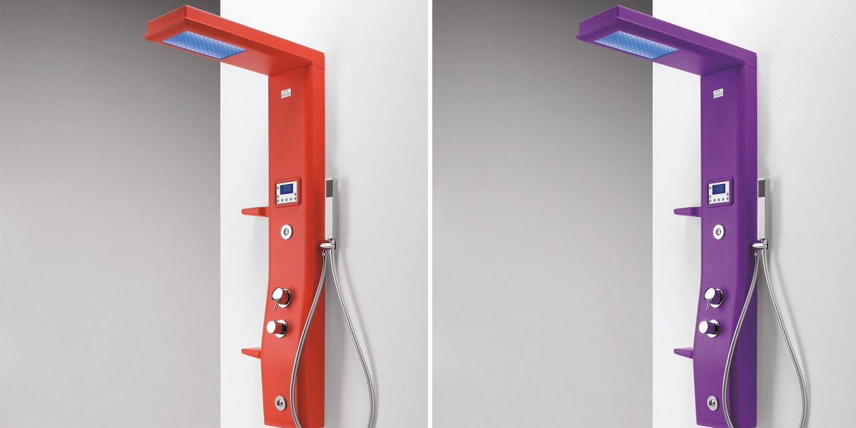 Душевая колонна Etoile White-Grey 125 см с хромотерапией 4ETA6N0WG Gruppo Geromin - Вид №2