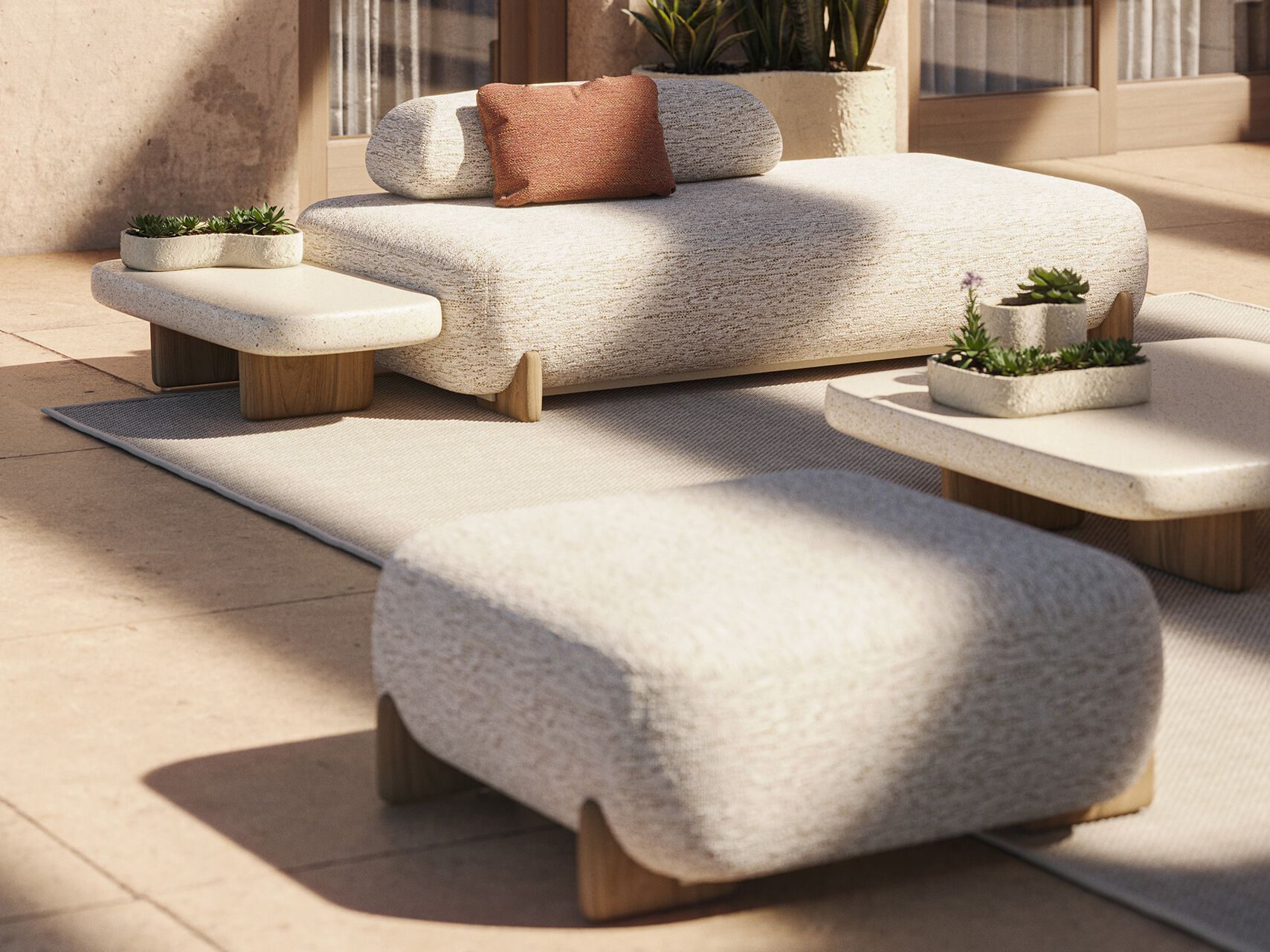 Ткань сад диван Vondom Милош ARCH-00136547 - Вид №6