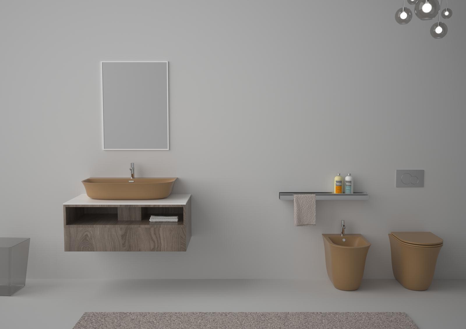 FLBI0120 Напольное биде приставное GSG CERAMIC Flut - Вид №6