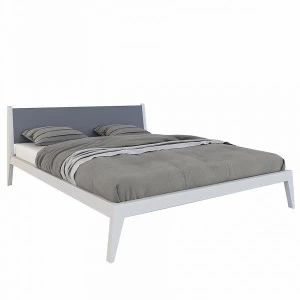 Кровать двуспальная деревянная 160x200 серая Fly BRAGIN DESIGN ДИЗАЙНЕРСКИЕ 256401 Белый;серый