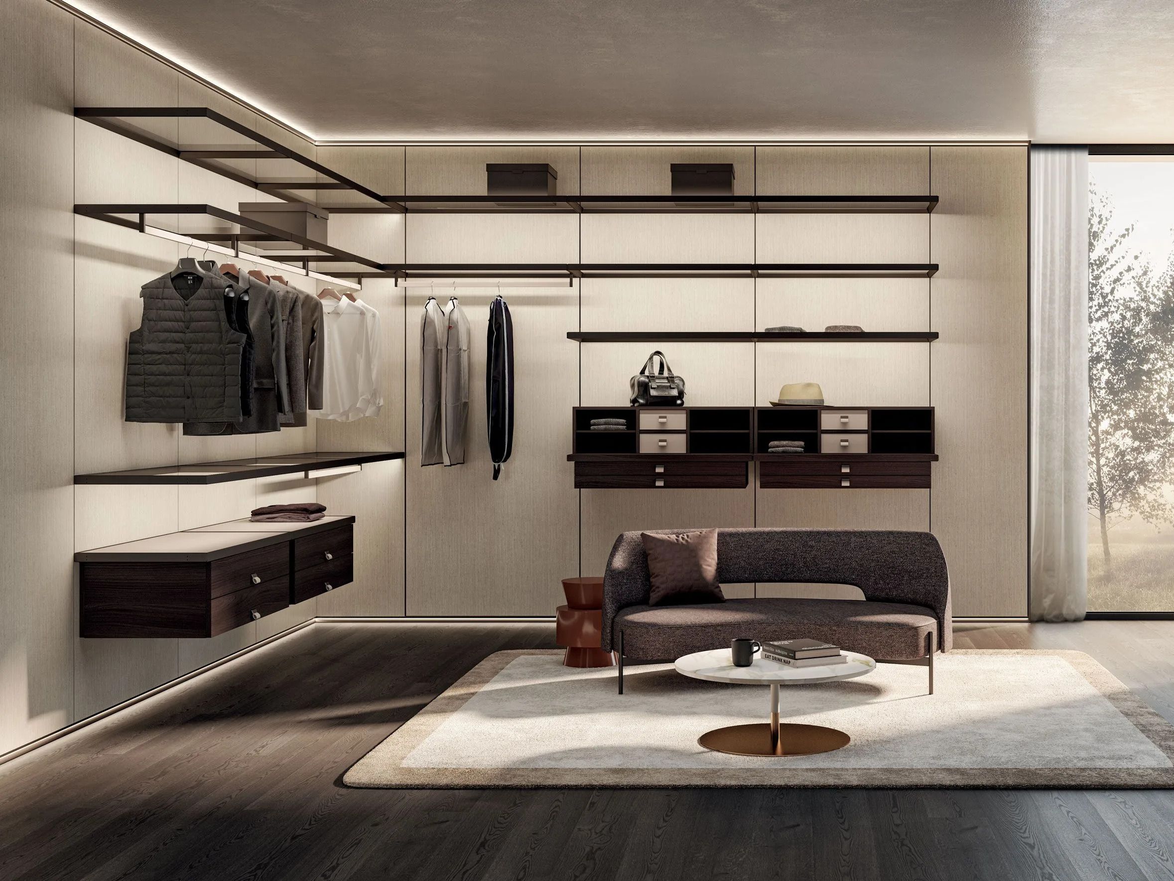 Угловая обшивка на заказ со встроенным освещением MisuraEmme PALO ALTO WALL ARCH-00035477