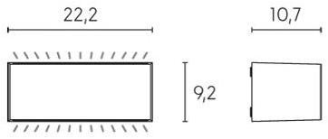 SOVIL Светодиодный настенный светильник для улицы из алюминия  99177/02 - 99177/16  - Вид №5