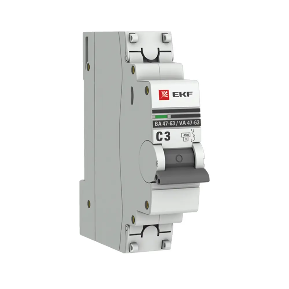 Автоматический выключатель EKF PROxima ВА47-63 1P C3 А 4.5 кА mcb4763-1-03C-pro 82421229 STLM-2174360 