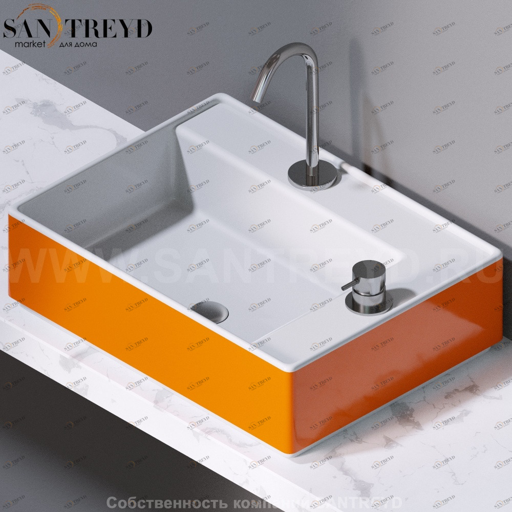 L640214 Накладная раковина на столешницу  прямоугольная A. e T. Italia Fly AeT ITALIA