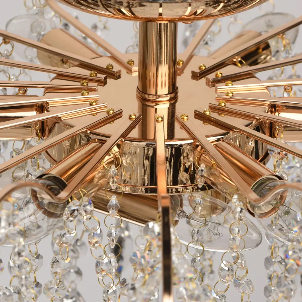 Люстра хрустальная потолочная «Бриз», 9 ламп, 27 м², цвет золото MW-Light STLM-2126387 - Вид №6